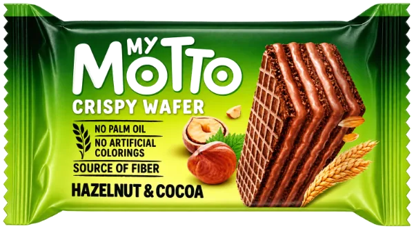 Crispy Wafer — Hazelnut & Cocoa — My Motto, 40 g